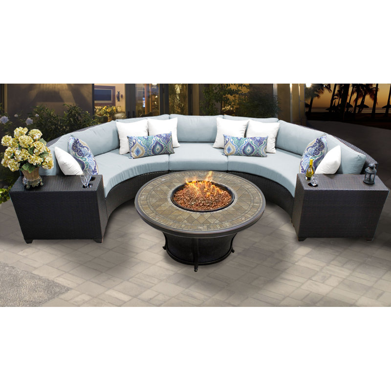 Sol 72 Outdoor Tegan 6 Piece Sectional Seating Group with Cushions